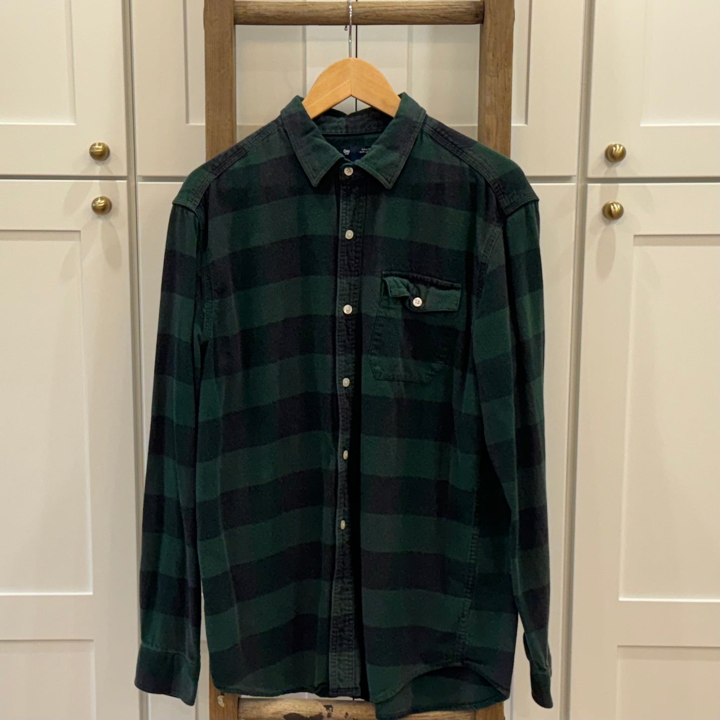 Gap Green Buffalo Check Flannel
